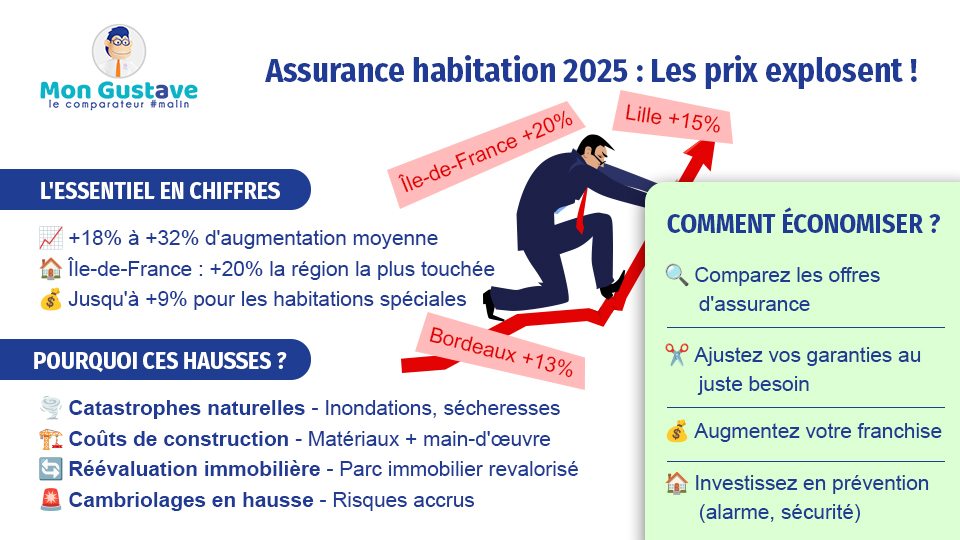 découvrez pourquoi l'assurance habitation augmente de 15% dans certaines régions et quelles zones sont les plus impactées par cette hausse.